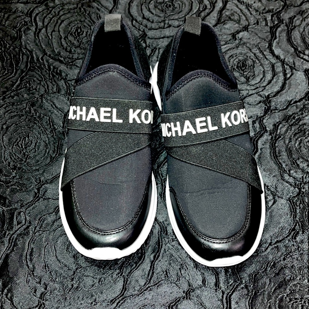 Michael Kors Slip-On Scuba Mixed Media Trainer Sneakers